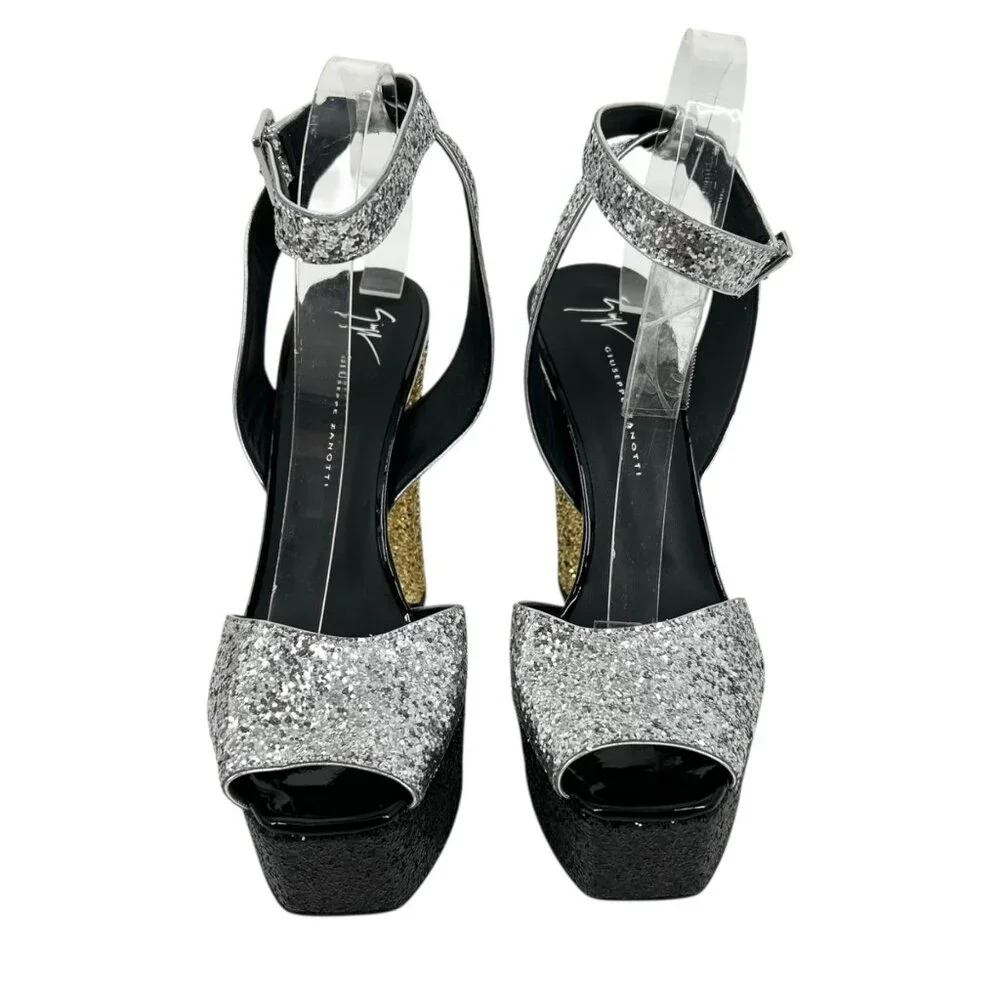 NWOB Giuseppe Zanotti Betty Glitter Embellished Platform Heels